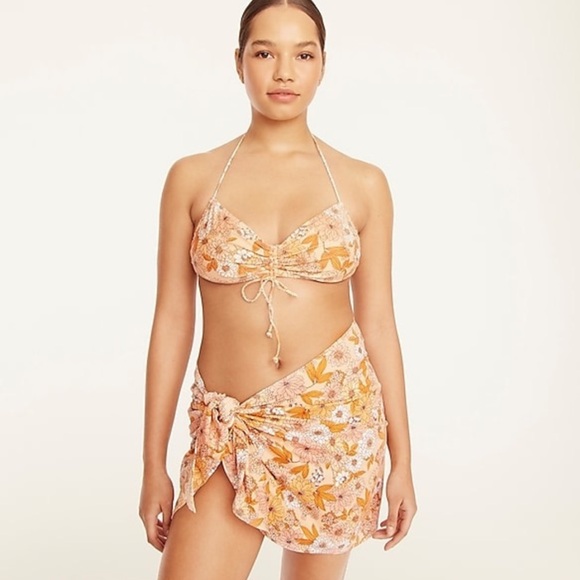 J. Crew Other - J. Crew Zinnea Floral Swim Sarong Cover Up S-M